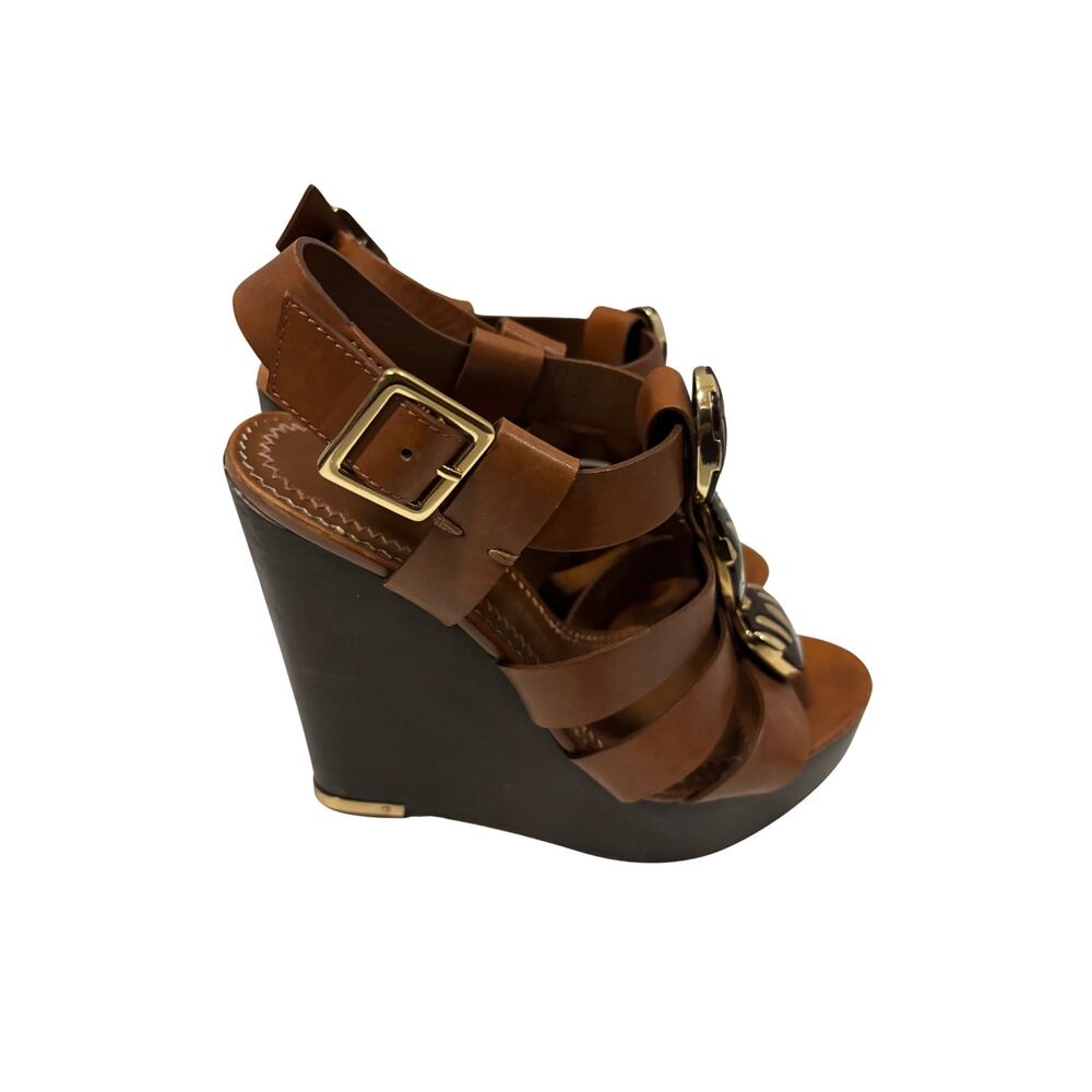 Jean Michel Cazabat Leather Wedge Sandals – Size 36 (US 5.5–6)